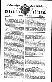 Wiener Zeitung 18220517 Seite: 1