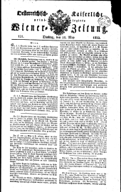 Wiener Zeitung 18220528 Seite: 1