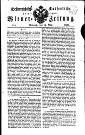 Wiener Zeitung 18220529 Seite: 1