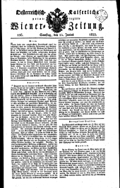 Wiener Zeitung 18220615 Seite: 1