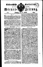 Wiener Zeitung 18220622 Seite: 1