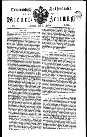 Wiener Zeitung 18220705 Seite: 1