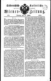 Wiener Zeitung 18220712 Seite: 1