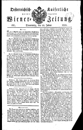 Wiener Zeitung 18220718 Seite: 1