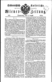 Wiener Zeitung 18220808 Seite: 1