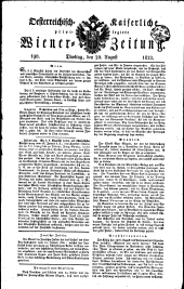 Wiener Zeitung 18220820 Seite: 1