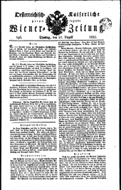 Wiener Zeitung 18220827 Seite: 1