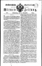 Wiener Zeitung 18220912 Seite: 1