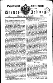 Wiener Zeitung 18220916 Seite: 1