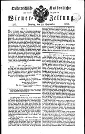 Wiener Zeitung 18220920 Seite: 1