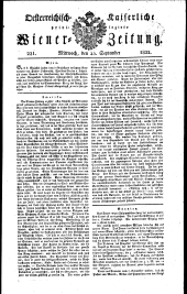 Wiener Zeitung 18220925 Seite: 1