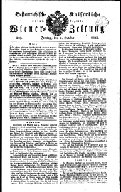 Wiener Zeitung 18221004 Seite: 1