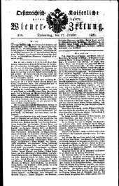 Wiener Zeitung 18221017 Seite: 1