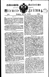 Wiener Zeitung 18221019 Seite: 1