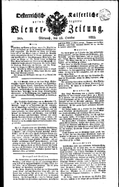 Wiener Zeitung 18221023 Seite: 1