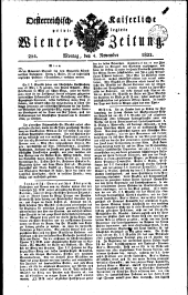 Wiener Zeitung 18221104 Seite: 1