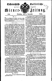 Wiener Zeitung 18221109 Seite: 1