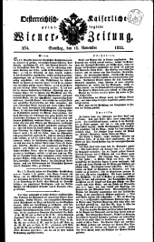 Wiener Zeitung 18221116 Seite: 1