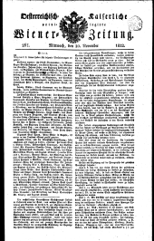 Wiener Zeitung 18221120 Seite: 1