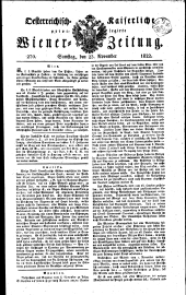 Wiener Zeitung 18221123 Seite: 1