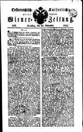 Wiener Zeitung 18221130 Seite: 1