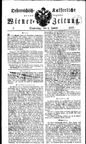 Wiener Zeitung 18230102 Seite: 1