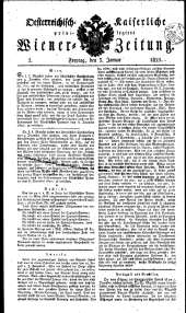 Wiener Zeitung 18230103 Seite: 1