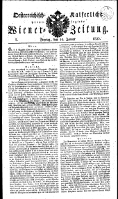 Wiener Zeitung 18230110 Seite: 1