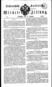 Wiener Zeitung 18230111 Seite: 1