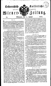 Wiener Zeitung 18230115 Seite: 1