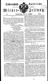 Wiener Zeitung 18230116 Seite: 1