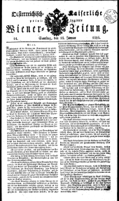 Wiener Zeitung 18230118 Seite: 1