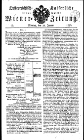 Wiener Zeitung 18230120 Seite: 1