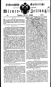 Wiener Zeitung 18230121 Seite: 1