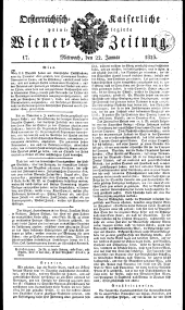 Wiener Zeitung 18230122 Seite: 1