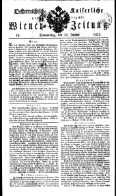 Wiener Zeitung 18230123 Seite: 1