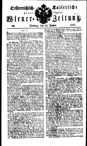 Wiener Zeitung 18230128 Seite: 1