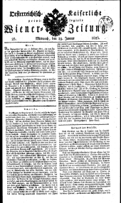 Wiener Zeitung 18230129 Seite: 1