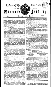 Wiener Zeitung 18230131 Seite: 1