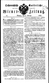 Wiener Zeitung 18230203 Seite: 1