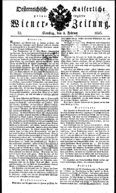 Wiener Zeitung 18230208 Seite: 1