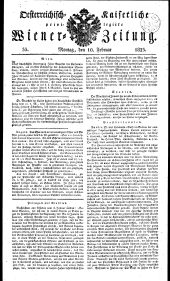 Wiener Zeitung 18230210 Seite: 1