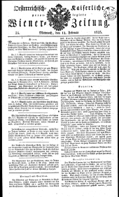 Wiener Zeitung 18230212 Seite: 1