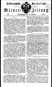 Wiener Zeitung 18230213 Seite: 1