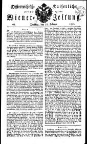 Wiener Zeitung 18230218 Seite: 1