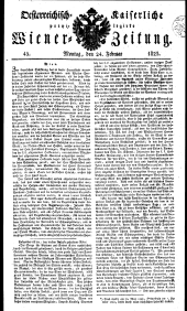 Wiener Zeitung 18230224 Seite: 1