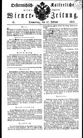 Wiener Zeitung 18230227 Seite: 1