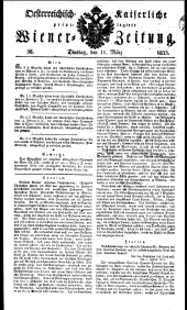 Wiener Zeitung 18230311 Seite: 1