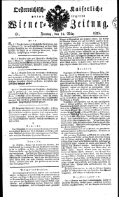 Wiener Zeitung 18230314 Seite: 1