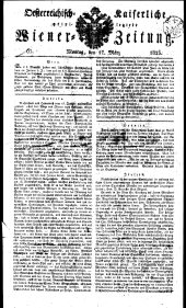 Wiener Zeitung 18230317 Seite: 1